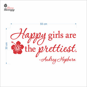 Happy Girls The Prettiest V3 Wall Decal Decotherapy