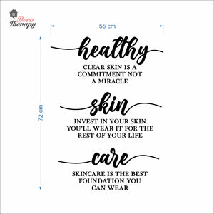Healthy Skin Care Wall Decal Decotherapy