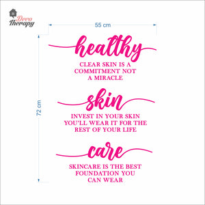 Healthy Skin Care Wall Decal Decotherapy