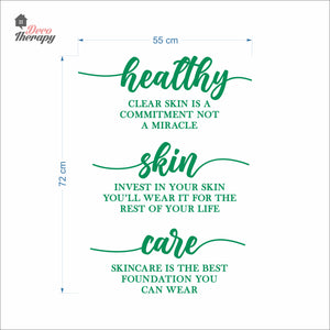 Healthy Skin Care Wall Decal Decotherapy