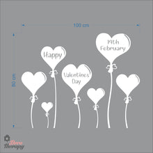 Load image into Gallery viewer, Hearts Balloon Happy Valentines Day 14th February DIY Wall Decal Decotherapy