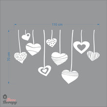 Load image into Gallery viewer, Hearts Hanging DIY Wall Decal Decotherapy