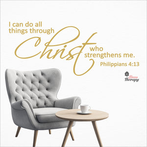 I Can Do All Things Through Christ Who Strengthens Me V2 Wall Decal Decotherapy