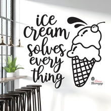 Load image into Gallery viewer, Ice Cream Solves Everything Wall Decal Decotherapy