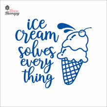 Load image into Gallery viewer, Ice Cream Solves Everything Wall Decal Decotherapy