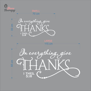 In Everything Give Thanks Wall Decal Decotherapy