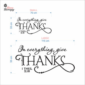 In Everything Give Thanks Wall Decal Decotherapy