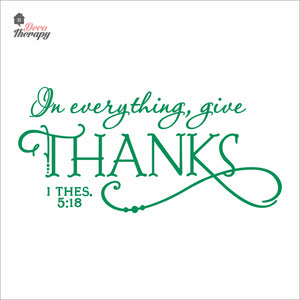In Everything Give Thanks Wall Decal Decotherapy