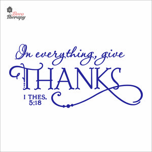 In Everything Give Thanks Wall Decal Decotherapy
