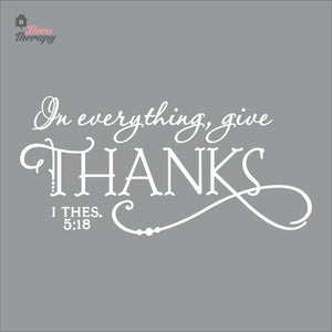 In Everything Give Thanks Wall Decal Decotherapy