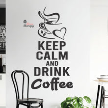 Load image into Gallery viewer, Keep Calm And Drink Coffee Wall Decal Decotherapy