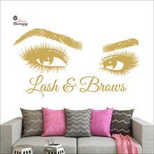 Load image into Gallery viewer, Lash &amp; Brows Wall Decal Decotherapy