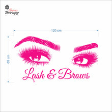Load image into Gallery viewer, Lash &amp; Brows Wall Decal Decotherapy