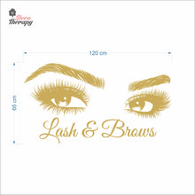 Load image into Gallery viewer, Lash &amp; Brows Wall Decal Decotherapy
