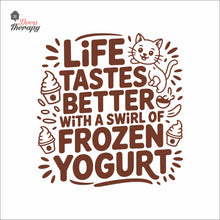 Load image into Gallery viewer, Life Tastes Better With Swirl Of Frozen Yogurt Wall Decal Decotherapy