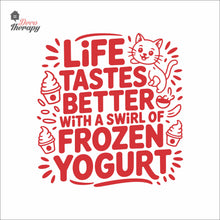Load image into Gallery viewer, Life Tastes Better With Swirl Of Frozen Yogurt Wall Decal Decotherapy