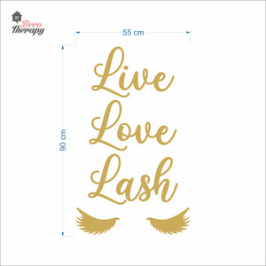 Live Love Lash Wall Decal Decotherapy