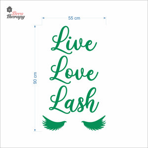 Live Love Lash Wall Decal Decotherapy