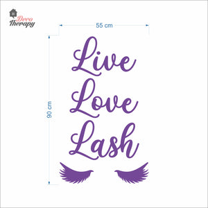 Live Love Lash Wall Decal Decotherapy