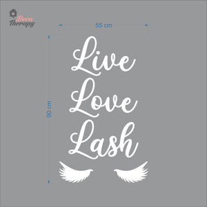 Live Love Lash Wall Decal Decotherapy