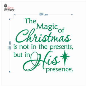 Magic Of Christmas In His Presence Wall Decal Decotherapy