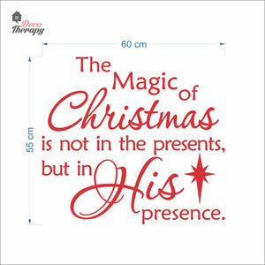 Magic Of Christmas In His Presence Wall Decal Decotherapy