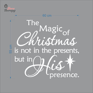 Magic Of Christmas In His Presence Wall Decal Decotherapy