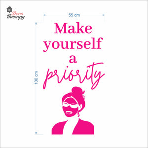 Make Yourself A Priority Skin Care Wall Decal Decotherapy