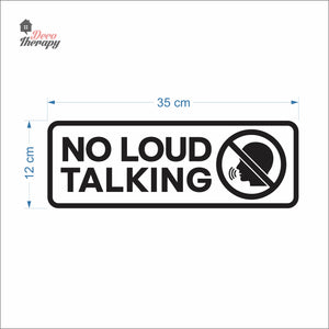No Loud Talking Sign Sign Sticker Self-Adhesive Decotherapy
