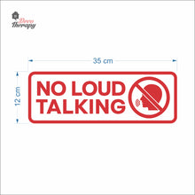 Load image into Gallery viewer, No Loud Talking Sign Sign Sticker Self-Adhesive Decotherapy