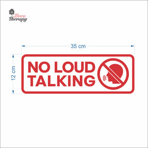 No Loud Talking Sign Sign Sticker Self-Adhesive Decotherapy
