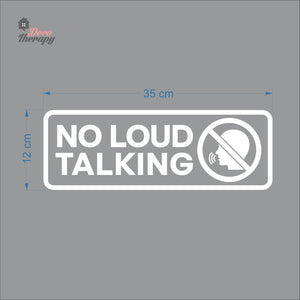 No Loud Talking Sign Sign Sticker Self-Adhesive Decotherapy