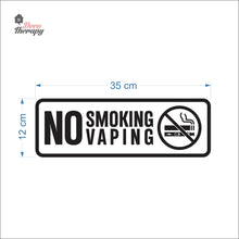 Load image into Gallery viewer, No Smoking No Vaping Rectangular Sign Sticker Self-Adhesive Decotherapy
