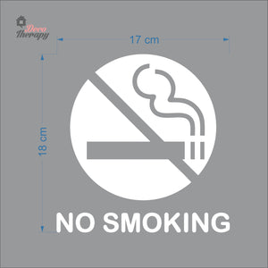 No Smoking Sign Sticker Self-Adhesive Decotherapy