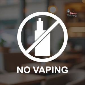 No Vaping Sign Sticker Self-Adhesive Decotherapy