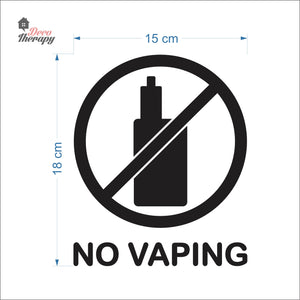 No Vaping Sign Sticker Self-Adhesive Decotherapy