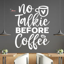 Load image into Gallery viewer, No Talkie Before Coffee Wall Decal