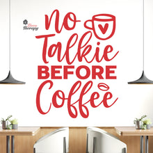 Load image into Gallery viewer, No Talkie Before Coffee Wall Decal