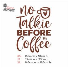 Load image into Gallery viewer, No Talkie Before Coffee Wall Decal