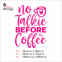 Load image into Gallery viewer, No Talkie Before Coffee Wall Decal