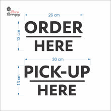 Load image into Gallery viewer, Order Here Pick-Up Here Sign Sticker Self-Adhesive Decotherapy