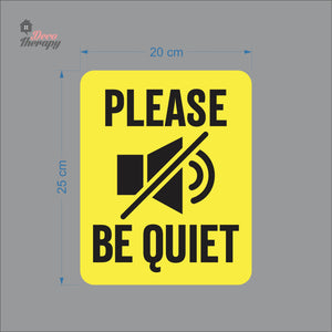 Please Be Quiet Sign Sticker Self-Adhesive Decotherapy