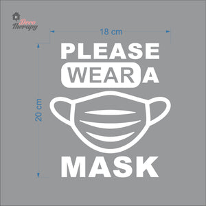 Please Wear A Mask Sign Sticker Self-Adhesive Decotherapy