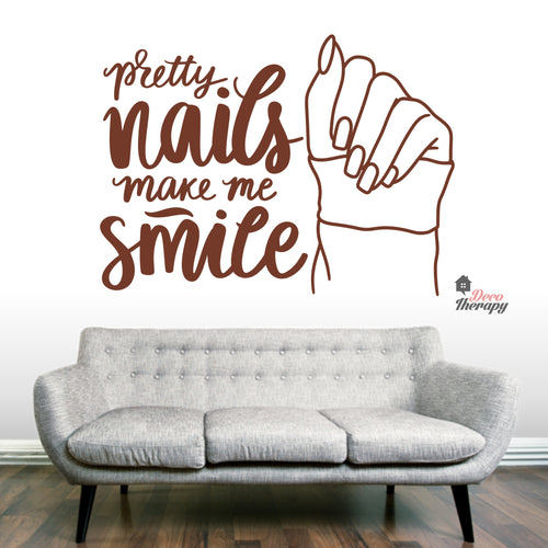 Pretty Nails Make Me Smile Wall Decal Decotherapy