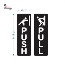 Load image into Gallery viewer, Push Pull Vertical Door Sign Sticker Self-Adhesive Decotherapy