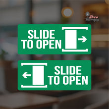 Load image into Gallery viewer, Slide To Open Sign Sticker Self-Adhesive Decotherapy
