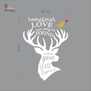 Sometimes Love Can Only Be Found Where You Least Expect It Wall Decal Decotherapy