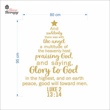 Load image into Gallery viewer, Suddenly There Was With The Angel Praising God Christmas Wall Decal Decotherapy