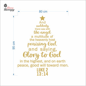 Suddenly There Was With The Angel Praising God Christmas Wall Decal Decotherapy