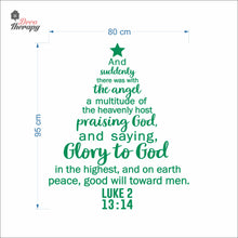 Load image into Gallery viewer, Suddenly There Was With The Angel Praising God Christmas Wall Decal Decotherapy